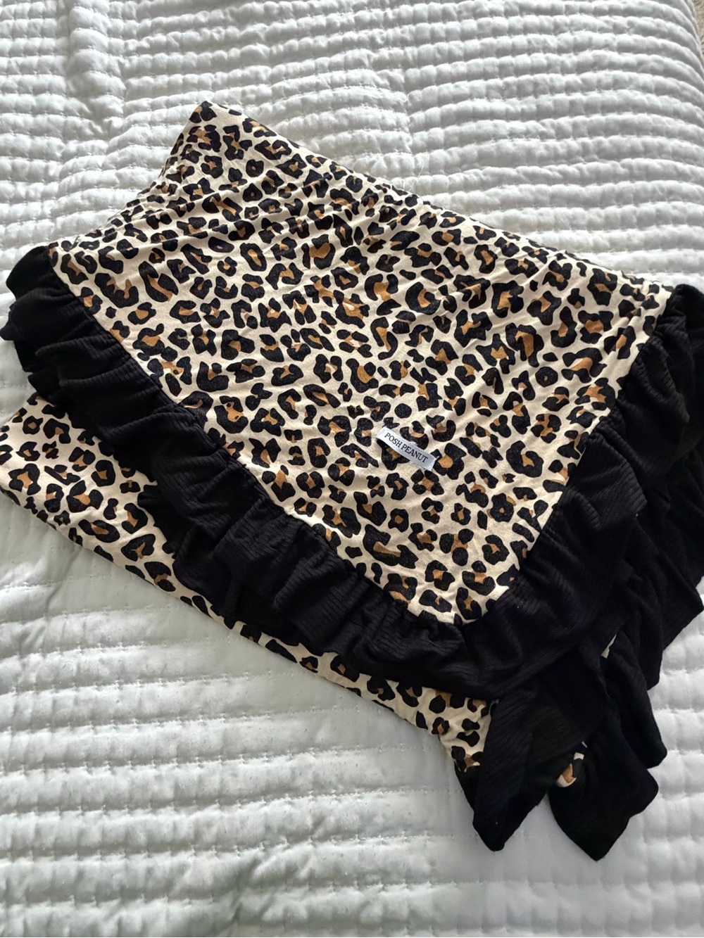 Posh Peanut Lana leopard luxe ruffled patoo